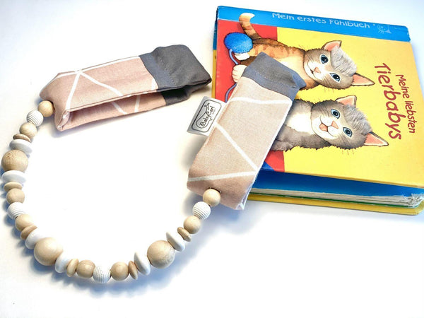 BabyCarl Kinderwagenkette mit Büchlein in rosa