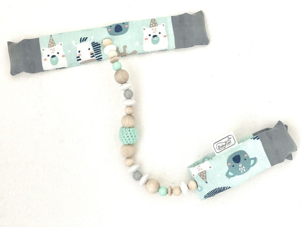 BabyCarl Kinderwagenkette mit Zebras, Eisbären und Koalas