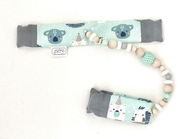BabyCarl Kinderwagenkette mit Koalas in mint